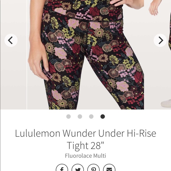 Lululemon wunder under floral full length highrise - Picture 4 of 4